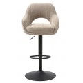 Skandin&aacute;vsk&aacute; barov&aacute; židle Mille s otočn&yacute;m v&yacute;&scaron;kově nastaviteln&yacute;m sedadlem s b&eacute;žov&yacute;m žinylkov&yacute;m potahem a černou nohou 111 cm