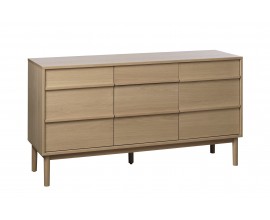 Skandin&aacute;vsk&yacute; př&iacute;born&iacute;k Petrona se třemi dv&iacute;řky a jednou z&aacute;suvkou ve světle hněd&eacute; dubov&eacute; barvě 140 cm