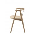 Luxusn&iacute; skandin&aacute;vsk&aacute; j&iacute;deln&iacute; židle Cordel s r&aacute;mem ze světl&eacute;ho hněd&eacute;ho dubov&eacute;ho dřeva s b&eacute;žov&yacute;m v&yacute;pletem sed&aacute;ku 77 cm