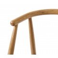 Luxusn&iacute; skandin&aacute;vsk&aacute; j&iacute;deln&iacute; židle Cordel s dubov&yacute;m hněd&yacute;m r&aacute;mem s opěrkou ve tvaru U s čalouněn&yacute;m b&eacute;žov&yacute;m sedadlem 77 cm