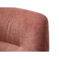Modern&iacute; otočn&aacute; j&iacute;deln&iacute; židle Jens s opěrkami na ruce s mel&iacute;rovan&yacute;m růžov&yacute;m potahem a černou podstavou 88 cm