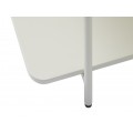 Modern&iacute; obd&eacute;ln&iacute;kov&yacute; konferenčn&iacute; stolek Koge s polic&iacute; z kovu ve světl&eacute; tepl&eacute; &scaron;ed&eacute; barvě 110 cm