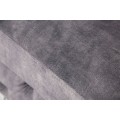 Luxusn&iacute; glamour taburetka Modern Barock s &scaron;ed&yacute;m sametov&yacute;m potahem s chesterfield pro&scaron;&iacute;v&aacute;n&iacute;m se stř&iacute;brn&yacute;mi nožičkami 92 cm 