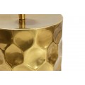 Luxusn&iacute; art-deco stoln&iacute; lampa Almina se zlat&yacute;m hlin&iacute;kov&yacute;m podstavcem s klad&iacute;vkov&yacute;m efektem a čern&yacute;m textiln&iacute;m st&iacute;n&iacute;tkem 53 cm