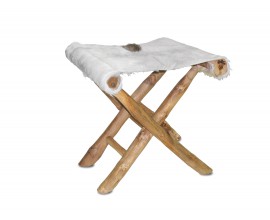Designová židle se sedákem z kravské kůže