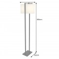 Modern&iacute; stojac&iacute; lampa Ambient s ov&aacute;ln&yacute;m b&eacute;žov&yacute;m textiln&iacute;m st&iacute;n&iacute;tkem a černou kovovou konstrukc&iacute; s podstavcem 160 cm