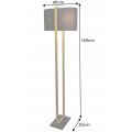 Modern&iacute; glamour stojac&iacute; lampa Ambient se zlat&yacute;m kovov&yacute;m r&aacute;mem s tmav&yacute;m textiln&iacute;m st&iacute;n&iacute;tkem a obd&eacute;ln&iacute;kovou podstavou 160 cm 
