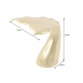 Modern&iacute; glamour kovov&yacute; př&iacute;ručn&iacute; stolek Whale v atypick&eacute;m tvaru ryb&iacute; ploutve zlat&eacute; barvy 57 cm