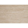 Modern&iacute; ov&aacute;ln&yacute; b&eacute;žov&yacute; j&iacute;deln&iacute; stůl Daron s keramickou deskou s travertinov&yacute;m designem a zkř&iacute;žen&yacute;ma nohama 220 cm