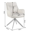 Modern&iacute; velurov&aacute; j&iacute;deln&iacute; židle Idea s otočn&yacute;m sed&aacute;tkem v hnědo&scaron;ed&eacute;m odst&iacute;nu taupu a černou kovovou podstavou 60 cm