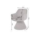 Art deco otočn&aacute; sametov&aacute; j&iacute;deln&iacute; židle Sonu s celoplo&scaron;n&yacute;m čalouněn&iacute;m v hnědo&scaron;ed&eacute; barvě s mohutnou nohou a opěrkami 62 cm