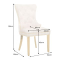 Glamour čalouněn&aacute; pro&scaron;&iacute;van&aacute; b&eacute;žov&aacute; j&iacute;deln&iacute; židle Modern Barock se zlat&yacute;mi kovov&yacute;mi nožičkami a klep&aacute;tkem 98 cm