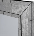 Luxusn&iacute; industri&aacute;ln&iacute; n&aacute;stěnn&eacute; zrcadlo Dalma s obd&eacute;ln&iacute;kov&yacute;m r&aacute;mem s cihlov&yacute;m designem a zrcadlov&yacute;m povrchem s patinou 121 cm