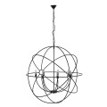 Luxusn&iacute; modern&iacute; lustr Astral s černou kovovou konstrukc&iacute; se sf&eacute;rick&yacute;m geometrick&yacute;m designem 102 cm