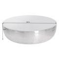 Designov&aacute; orient&aacute;ln&iacute; m&iacute;sa Hammerblow s v&iacute;kem z kovu s vyb&iacute;jen&yacute;m zdoben&iacute;m ve stř&iacute;brn&eacute; barvě 38 cm