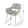 Retro skandin&aacute;vsk&aacute; j&iacute;deln&iacute; židle Pala se &scaron;alvějov&yacute;m zelen&yacute;m man&scaron;estrov&yacute;m potahem a čern&yacute;mi kovov&yacute;mi nohami 56 cm