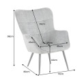 Designov&eacute; retro zelen&eacute; křeslo Scandinavia s žinylkov&yacute;m potahem s pro&scaron;&iacute;v&aacute;n&iacute;m s knofl&iacute;ky a čern&yacute;ma kovov&yacute;mi nohami 73 cm