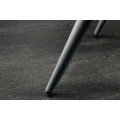 Designov&aacute; skandin&aacute;vsk&aacute; taburetka Scandinavia s žinylkov&yacute;m potahem v rezav&eacute; hněd&eacute; barvě s čern&yacute;ma nohama z kovu 60 cm