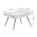 Designov&aacute; skandin&aacute;vsk&aacute; taburetka Scandinavia s žinylkov&yacute;m potahem v rezav&eacute; hněd&eacute; barvě s čern&yacute;ma nohama z kovu 60 cm