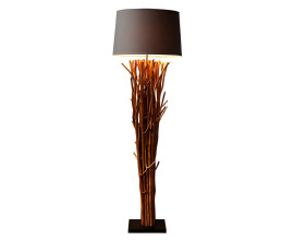 Designov&aacute; luxusn&iacute; stojac&iacute; lampa Euphoria 175cm hněd&aacute;