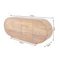 Designov&yacute; masivn&iacute; ov&aacute;ln&yacute; př&iacute;born&iacute;k Spin se čtyřmi dv&iacute;řky ze sheeshamov&eacute;ho dřeva v v&yacute;raznou kresbou v odst&iacute;nech hněd&eacute; 180 cm
