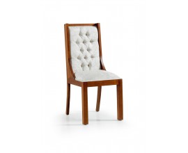 Čalouněná luxusní jídelní židle Star z masivního dřeva 105cm
