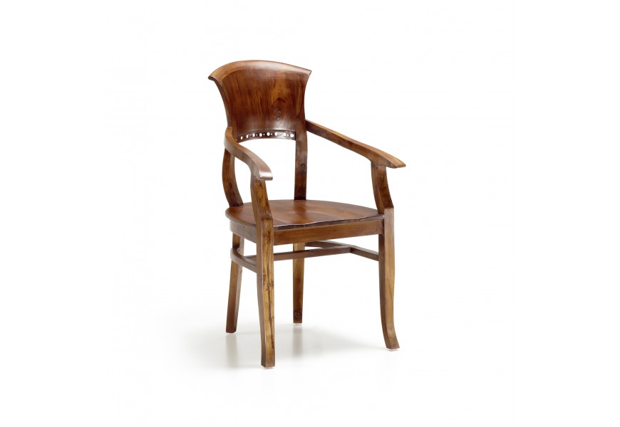 Rustikální jídelní židle Star s vyřezávaným opěradlem 94cm