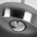 Stylová retro kovová závěsná lampa Colo v kulatém tvaru ve stříbrné chromované barvě 46 cm