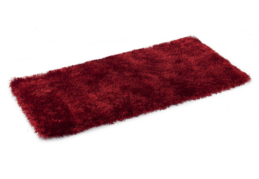 Exkluzivní bordový koberec Shaggy 120x60