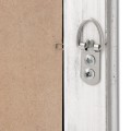 Obdélníkové úzké stříbrné zrcadlo BAROQUE v barokním stylu s detaily 135 cm