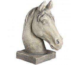 Soška bílá hlava koně 45cm