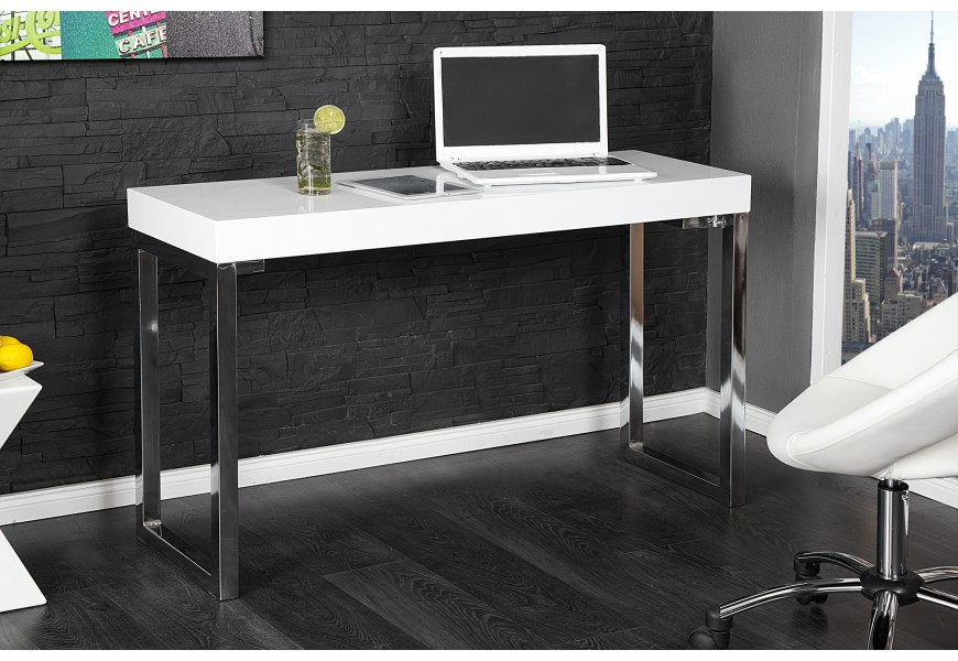Luxusní moderní psací stůl 120x40cm bílá