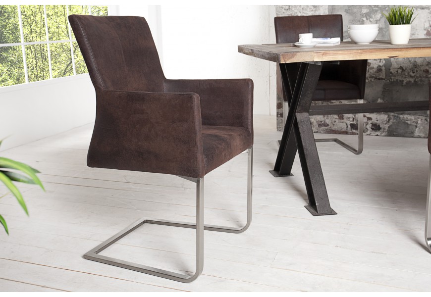 Luxusní elegantní konzolová židle Samson kávová