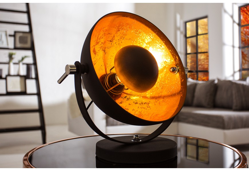 Retro elegantní stolní lampa Studio 40 cm černá / zlatá