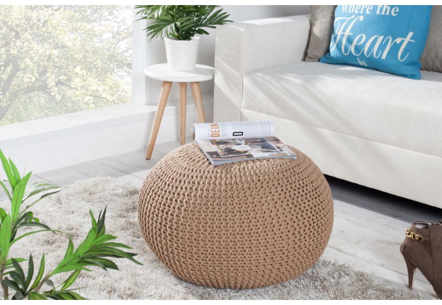 Designová luxusní taburetka Stool 50cm kávová