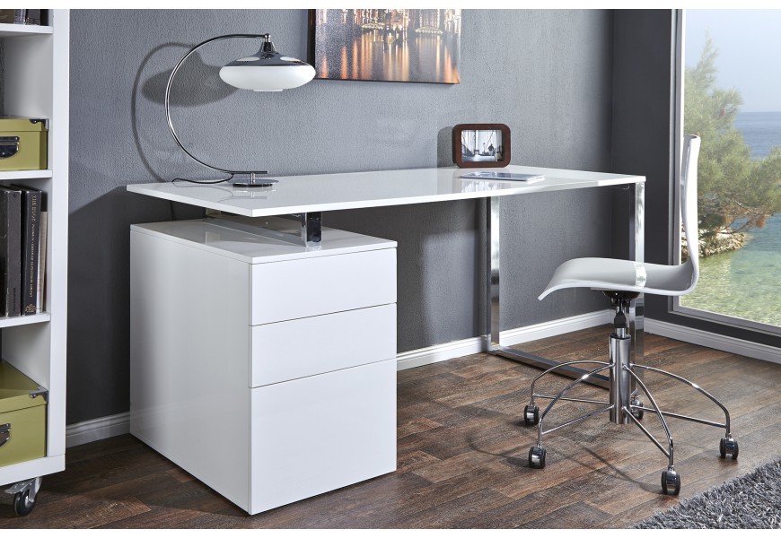 Luxusní elegantní psací stůl Compact bílý