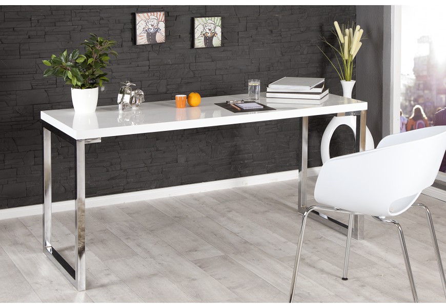 Luxusní elegantní psací stůl White Desk bílý