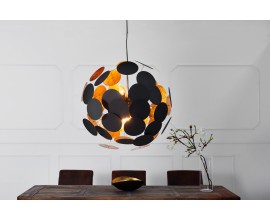 Designová elegantní závěsná lampa Infinity černo-zlatá