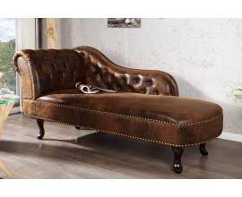 Luxusní lenoška Chesterfield Brown Antik Look