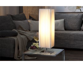 Designová moderní stojací lampa Křída 60 cm bílá