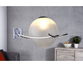 Designové jedinečné závěsné svítidlo Globo bílé