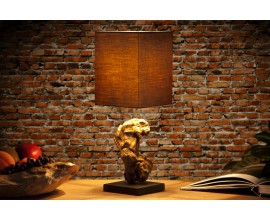 Stylová stolní lampa Hypnotic 45cm hnědá