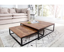 Moderní konferenční stolek New Fusion sada 2ks palisandr