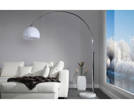 Designová moderní stojací lampa Big Bow II bílá 175-205cm