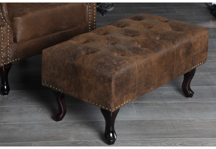 Luxusní taburetka Chesterfield Antik Look