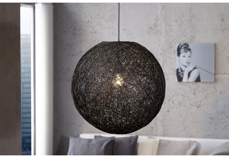 Stylová moderní závěsná lampa Cocoon černá