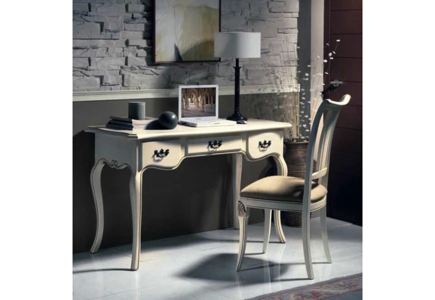 Zámecký elegantní psací stůl Nuevas formas s vyřezávanými nožičkami 123cm
