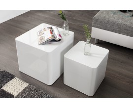 Moderní stolek Monobloc bílý set 2ks