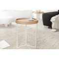 Stylový příruční stolek Modul 40 cm dub, bílá