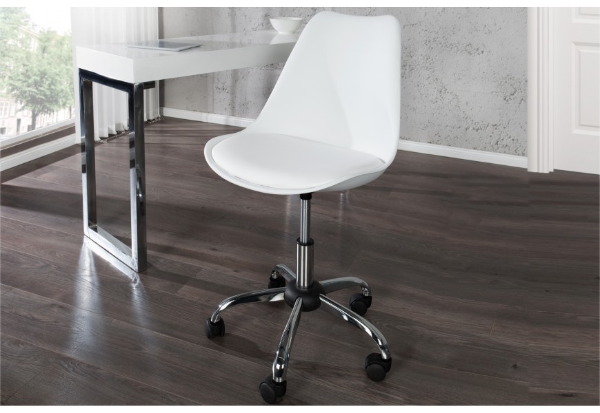 Moderní designová kancelářská židle Scandinavia bílá